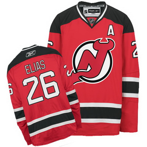 Fashionable and durable New Red-Black NHL Jersey Devils 26 Patrik Elias Hockey Jersey